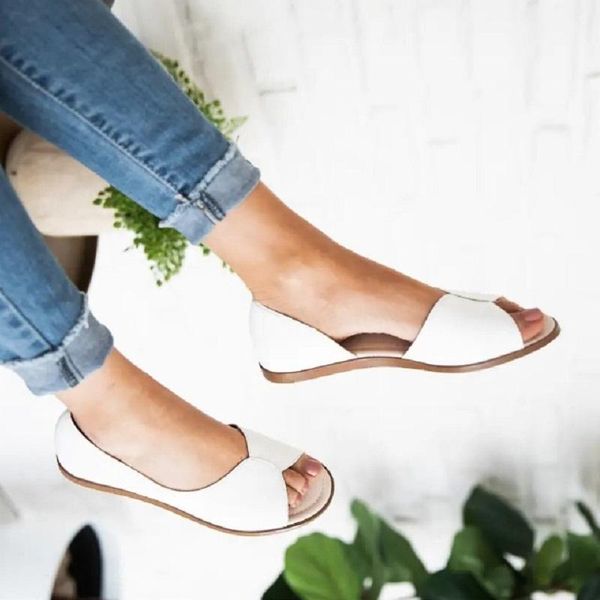 women flat sandals summer pu leather slip on ladies shoes white open toe female beach zapatos mujer chaussure femme, Black
women flat sandals summer pu leather slip on ladies shoes white open toe female beach zapatos mujer chaussure femme, Black