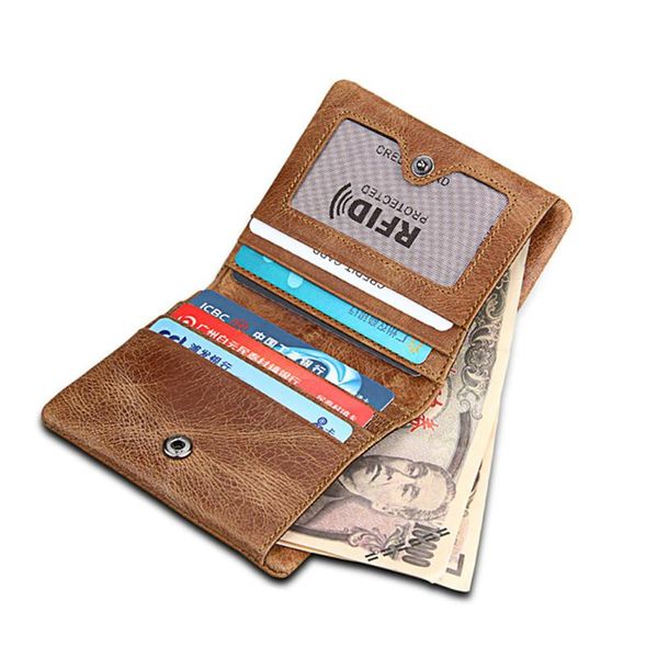 card holders bisi goro crazy horse leather men holder vintage zip coin purse protection anti rfid driver license wallet porta tarjetas, Brown;gray
card holders bisi goro crazy horse leather men holder vintage zip coin purse protection anti rfid driver license wallet porta tarjetas, Brown;gray