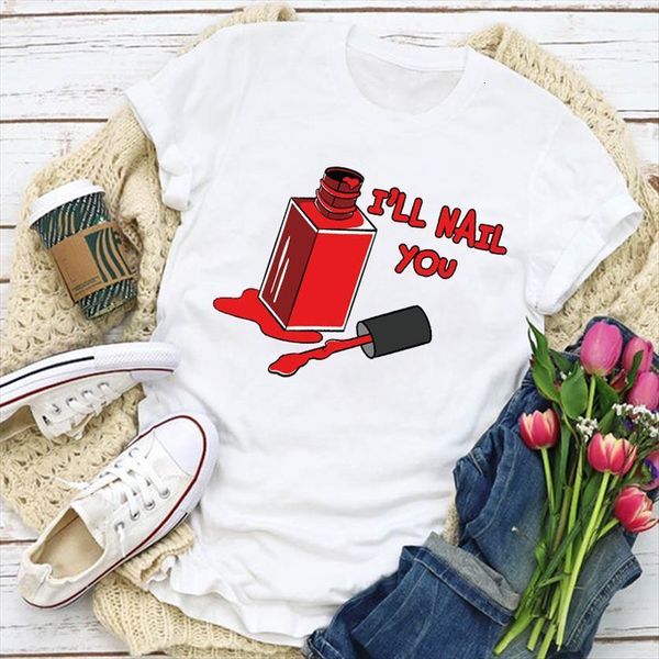 graphic cartoon style fashion womens fingernail print summer lady clothing clothes tee female, White
graphic cartoon style fashion womens fingernail print summer lady clothing clothes tee female, White