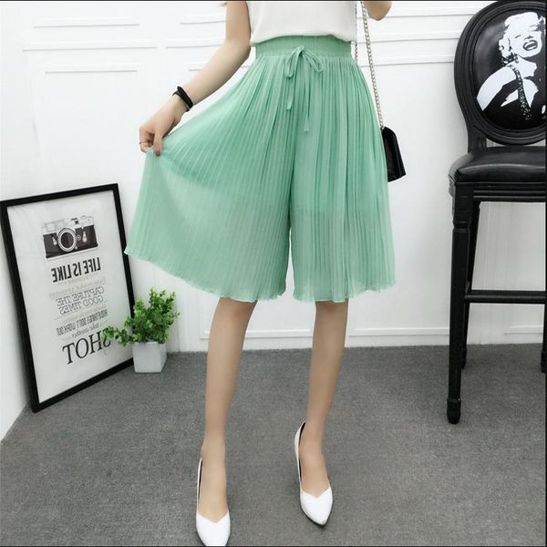 women's pants & capris women 2021 summer fashion tide casual loose elastic waist high pleated wide leg female chiffon knee-length trous, Black;white
women's pants & capris women 2021 summer fashion tide casual loose elastic waist high pleated wide leg female chiffon knee-length trous, Black;white