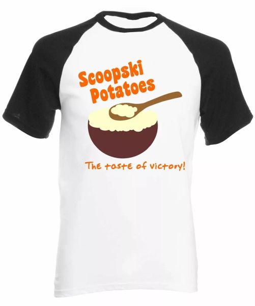 Scoopski Potatoes Short Sleeve Baseball T-Shirt impractical Jo sal jokers Q murr, White;black
Scoopski Potatoes Short Sleeve Baseball T-Shirt impractical Jo sal jokers Q murr, White;black