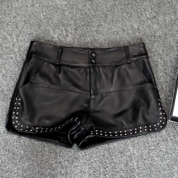 women's shorts little girls'leather shorts, with rivets, legitimate leather, short pants, casual, slim fit, sheepskin wrapping,, White;black
women's shorts little girls'leather shorts, with rivets, legitimate leather, short pants, casual, slim fit, sheepskin wrapping,, White;black