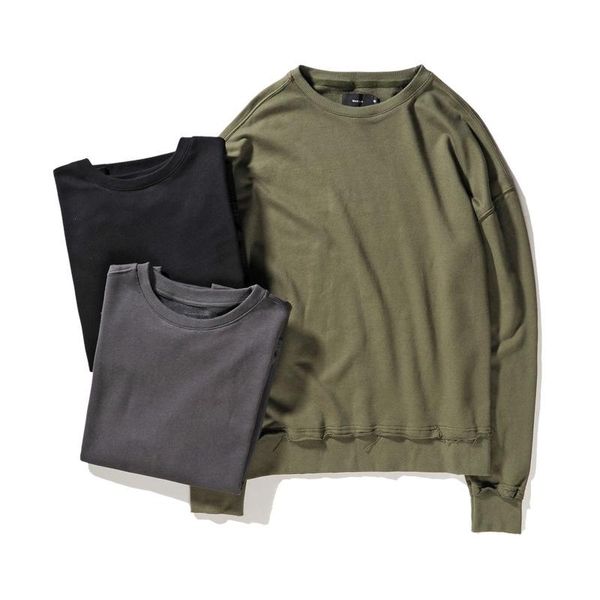 men's hoodies & sweatshirts spring and autumn high street trend over size loose wash make old edge plain round collar sweater, Black
men's hoodies & sweatshirts spring and autumn high street trend over size loose wash make old edge plain round collar sweater, Black