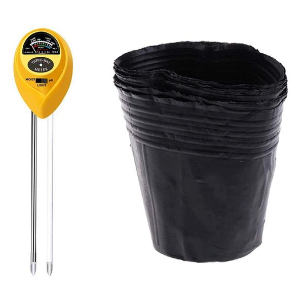 meters 1 pcs soil ph meter,3-in-1 tester kits with moisture,light and test & 100 planting box garden bags
meters 1 pcs soil ph meter,3-in-1 tester kits with moisture,light and test & 100 planting box garden bags