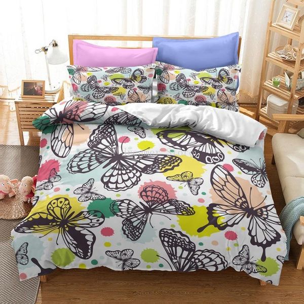 bedding sets modern colored butterfly print set 2/3pcs and pillowcase for household luxury duvet cover
bedding sets modern colored butterfly print set 2/3pcs and pillowcase for household luxury duvet cover