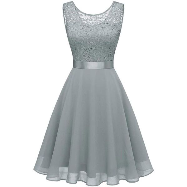 casual dresses women solid lace splice dress round neck high fitting waist sleeveless loose belt formal swing vestidos de verano #t3g, Black;gray
casual dresses women solid lace splice dress round neck high fitting waist sleeveless loose belt formal swing vestidos de verano #t3g, Black;gray
