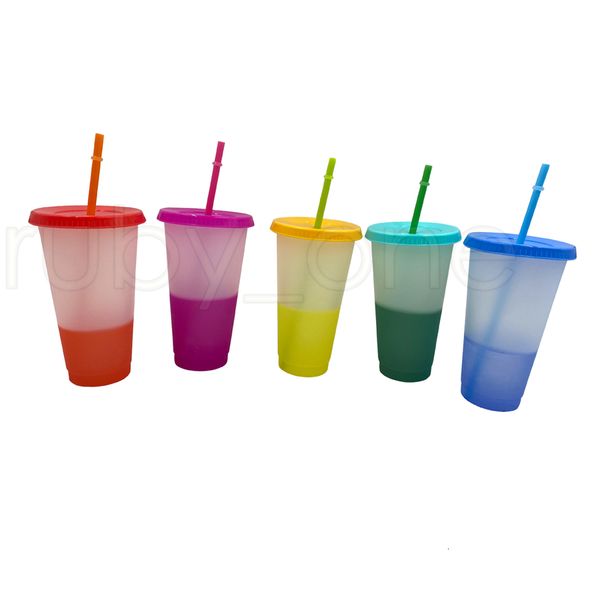 700ml color changing cups 24oz cold tumbler with straw ecofriendly coffee travel sea shipping rra3646
700ml color changing cups 24oz cold tumbler with straw ecofriendly coffee travel sea shipping rra3646