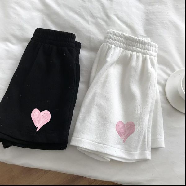 summer slim heart shaped women shorts print outdoor sports elastic waist office ladies fashion, White;black
summer slim heart shaped women shorts print outdoor sports elastic waist office ladies fashion, White;black