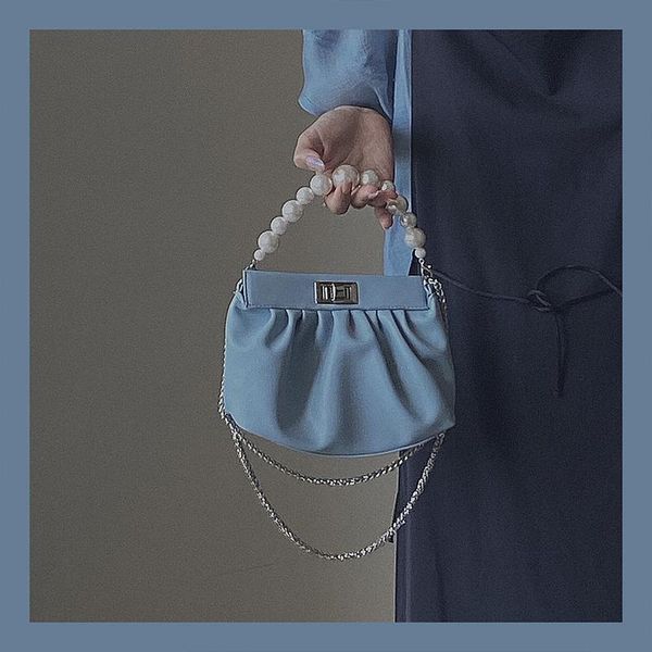 pearl chain fashion pouches female 2021 spring and summer soft leather pleated lady shoulder crossbody underarm bag cosmetic bags & cases
pearl chain fashion pouches female 2021 spring and summer soft leather pleated lady shoulder crossbody underarm bag cosmetic bags & cases