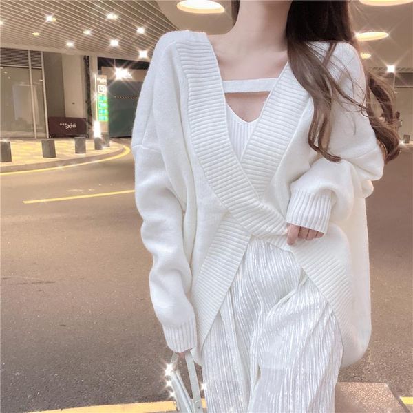 women's two piece pants fashion sweater suit women 2021 autumn crop knitted wide leg 3 sets chic white three
women's two piece pants fashion sweater suit women 2021 autumn crop knitted wide leg 3 sets chic white three