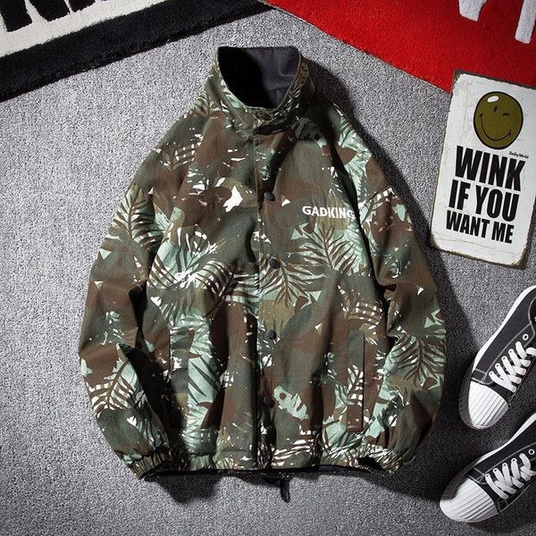 men's jackets reversible cotton jacket 2021 autumn winter teenagers camouflage leaf printing brand sports loose overalls coat, Black;brown
men's jackets reversible cotton jacket 2021 autumn winter teenagers camouflage leaf printing brand sports loose overalls coat, Black;brown