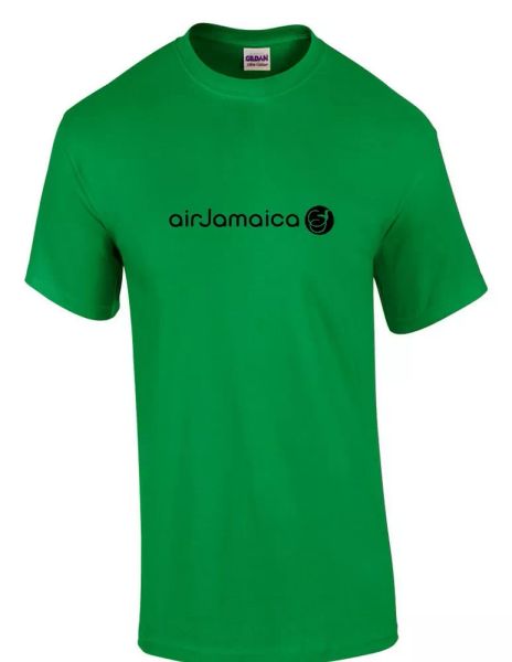 air jamaica black logo jamaican airline aviation irish green cotton t-shirt, White;black
air jamaica black logo jamaican airline aviation irish green cotton t-shirt, White;black