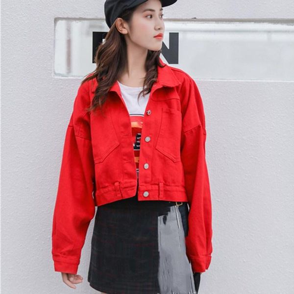 women's jackets boyfriend jean jacket women oversized crop denim turn-down collar vintage long sleeve casual loose coat, Black;brown
women's jackets boyfriend jean jacket women oversized crop denim turn-down collar vintage long sleeve casual loose coat, Black;brown