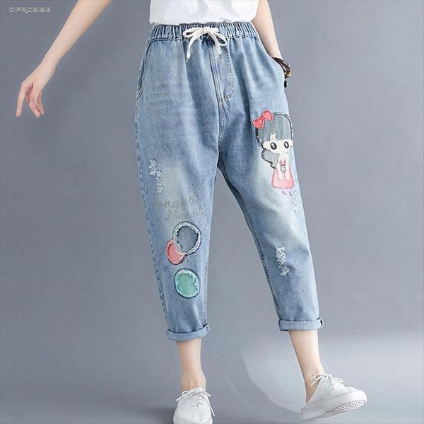 arrivals plus size cartoon embroidery womens jean denim fashion summer streetwear loose capris pants female 3xl 4xl, Blue
arrivals plus size cartoon embroidery womens jean denim fashion summer streetwear loose capris pants female 3xl 4xl, Blue