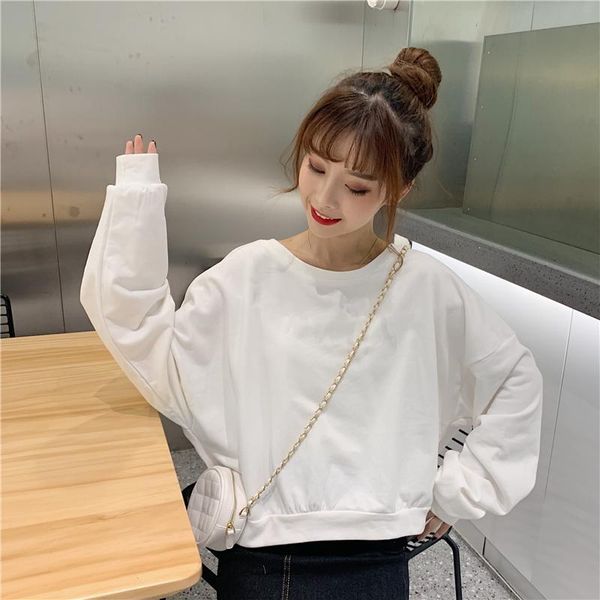 women's hoodies & sweatshirts casual full o-neck white loose clothing spring and autumn fashion brand korean style high quality, Black
women's hoodies & sweatshirts casual full o-neck white loose clothing spring and autumn fashion brand korean style high quality, Black