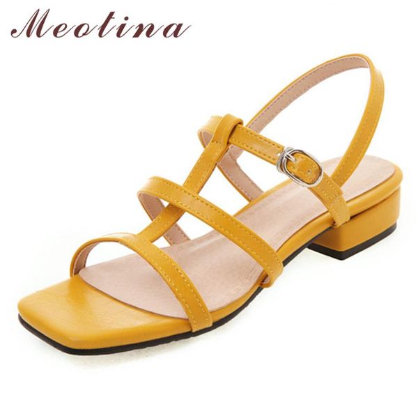 meotina summer gladiator sandals women shoes buckle thick heel patent leather t-strap female pink large size 33-46, Black
meotina summer gladiator sandals women shoes buckle thick heel patent leather t-strap female pink large size 33-46, Black