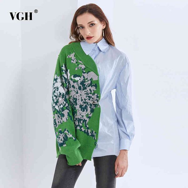 vgh casual patchwork print shirt for women lapel long sleeve korean hit color blouse female fashion new clothing spring tide 210421, White
vgh casual patchwork print shirt for women lapel long sleeve korean hit color blouse female fashion new clothing spring tide 210421, White