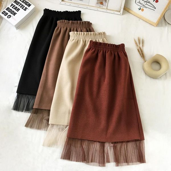 skirts autumn winter women knitted fashions solid mesh patchwork high waist pencil midi skirt bodycon wool long, Black
skirts autumn winter women knitted fashions solid mesh patchwork high waist pencil midi skirt bodycon wool long, Black