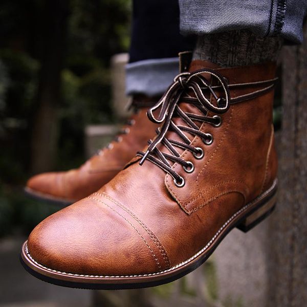 boots men's british leather lace-up shoes retro military autumn and winter large size 47 48, Black
boots men's british leather lace-up shoes retro military autumn and winter large size 47 48, Black