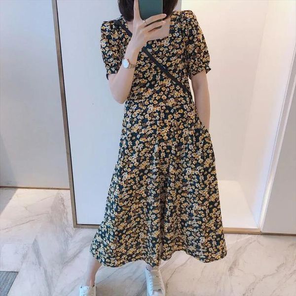 floral summer korean temperament womens dresses waist large size loose and thin, Black;gray
floral summer korean temperament womens dresses waist large size loose and thin, Black;gray