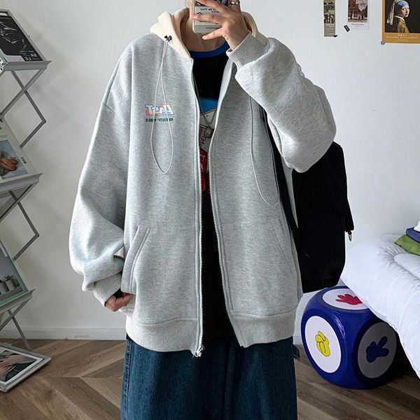 men's hoodies & sweatshirts cardigan sweater men's autumn winter harajuku all-match loose-fitting shirt trend couple jacket contras, Black
men's hoodies & sweatshirts cardigan sweater men's autumn winter harajuku all-match loose-fitting shirt trend couple jacket contras, Black