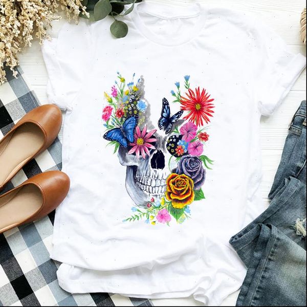 floral butterfly skull 90s womens t shirts fall autumn halloween print tee clothes graphic, White
floral butterfly skull 90s womens t shirts fall autumn halloween print tee clothes graphic, White