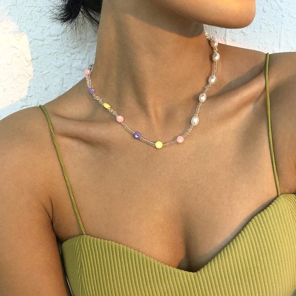 chains 2021 bohemia style necklace fashion temperament geometric heart shape pendant imitation pearl sell like cakes, Silver
chains 2021 bohemia style necklace fashion temperament geometric heart shape pendant imitation pearl sell like cakes, Silver