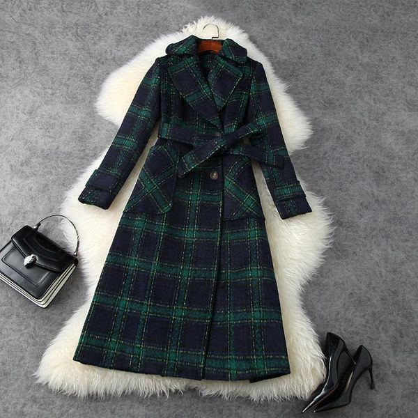 women's wool & blends vintage plaid long jackets and coats double breasted elegant england style thick warm outerwear overcoat, Black
women's wool & blends vintage plaid long jackets and coats double breasted elegant england style thick warm outerwear overcoat, Black