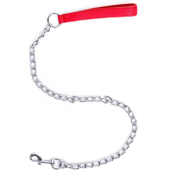 dog collars & leashes stainless steel snake chain leash durable metal training with red black handle
dog collars & leashes stainless steel snake chain leash durable metal training with red black handle