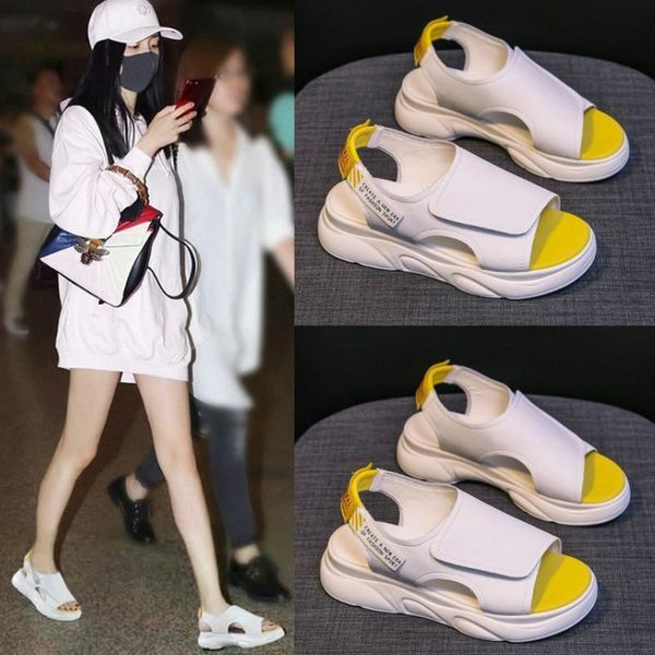 summer casual women sandals hook & loop solid fashion shallow back strap wedges med 3cm-5cm thick bottom breathable concise, Black
summer casual women sandals hook & loop solid fashion shallow back strap wedges med 3cm-5cm thick bottom breathable concise, Black