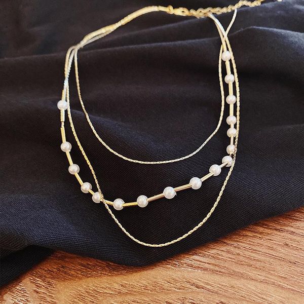 multi-layer pearl choker necklace fashion simple chic jewelry for women temperament bijoux drop chokers, Golden;silver
multi-layer pearl choker necklace fashion simple chic jewelry for women temperament bijoux drop chokers, Golden;silver