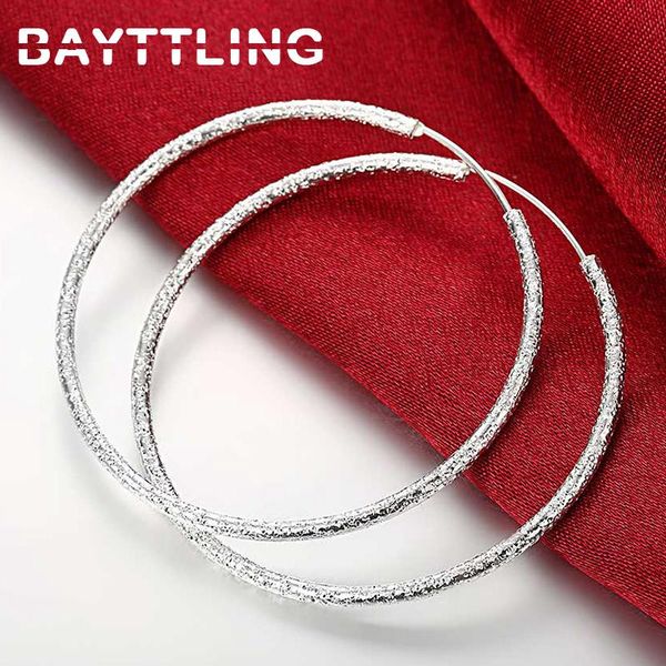 hoop & huggie bayttling 925 sterling silver 51mm exquisite frosted big earrings for women lady fashion luxury wedding party jewelry gifts, Golden;silver
hoop & huggie bayttling 925 sterling silver 51mm exquisite frosted big earrings for women lady fashion luxury wedding party jewelry gifts, Golden;silver