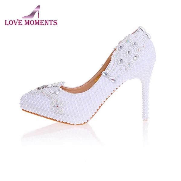 white pearl pointed toe wedding shoes stiletto heel bridal party formal dress 10cm high bridesmaid, Black
white pearl pointed toe wedding shoes stiletto heel bridal party formal dress 10cm high bridesmaid, Black