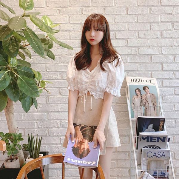 women's blouses & shirts summer white blouse fashion v neck puff sleeve hollow out ruffles short casual party club
women's blouses & shirts summer white blouse fashion v neck puff sleeve hollow out ruffles short casual party club