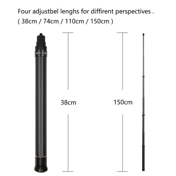 selfie monopods 1.5m ultra-light carbon fiber invisible monopod stick for insta360 one x2 / r x 2021 brand accessory
selfie monopods 1.5m ultra-light carbon fiber invisible monopod stick for insta360 one x2 / r x 2021 brand accessory