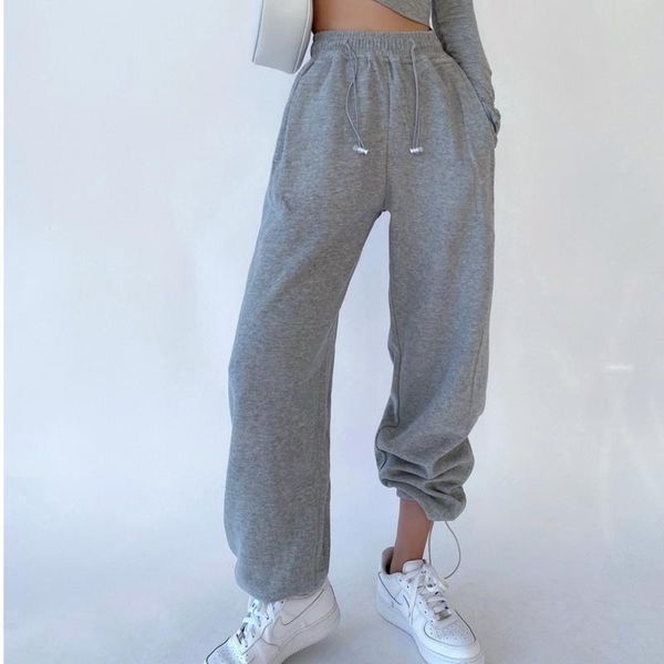 women's pants & capris lady solid color high waist drawstring sweatpants loose thin straight women casual sports trousers korean fashio, Black;white
women's pants & capris lady solid color high waist drawstring sweatpants loose thin straight women casual sports trousers korean fashio, Black;white