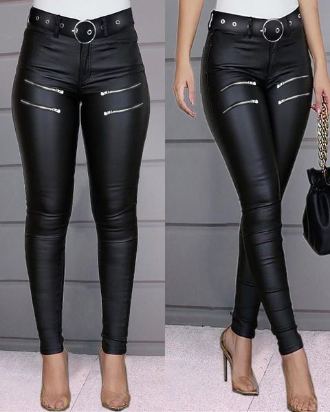 women's pants & capris 2021 fashion spring autumn casual wild thin solid zipper design high waist skinny pu elegant chic, Black;white
women's pants & capris 2021 fashion spring autumn casual wild thin solid zipper design high waist skinny pu elegant chic, Black;white