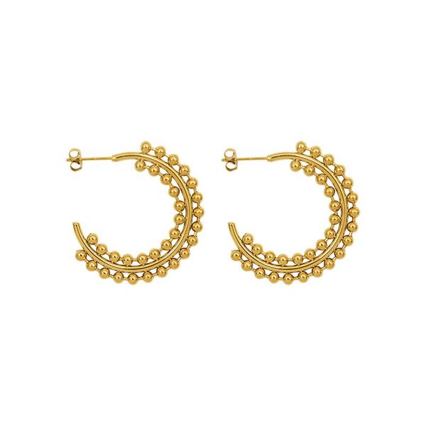 stud 2021 multi beads earrings for women engagement jewelry party gift fashion god color stainless steel ear cuffs, Golden;silver
stud 2021 multi beads earrings for women engagement jewelry party gift fashion god color stainless steel ear cuffs, Golden;silver