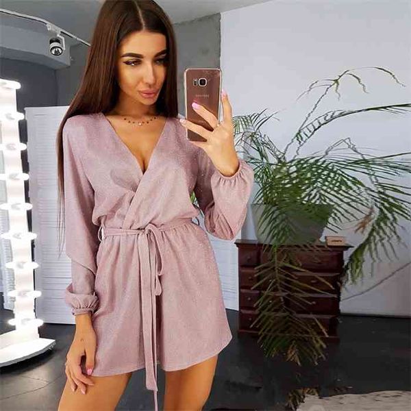 women casual sashes shiny shorts ladies long sleeve deep v neck club party 2021 fashion winter jumpsuit, Black;white
women casual sashes shiny shorts ladies long sleeve deep v neck club party 2021 fashion winter jumpsuit, Black;white