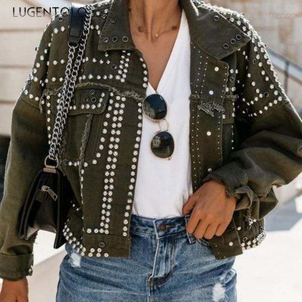 women's jackets lugentolo denim jacket women washed rivet locomotive turn-down collar single breasted vintage full sleeve streetwear, Black;brown
women's jackets lugentolo denim jacket women washed rivet locomotive turn-down collar single breasted vintage full sleeve streetwear, Black;brown