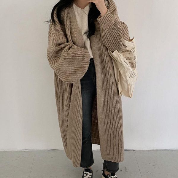women's knits & tees women cardigan long knitted sweater autumn winter loose coats ladies oversized sleeve korean outerwear, White
women's knits & tees women cardigan long knitted sweater autumn winter loose coats ladies oversized sleeve korean outerwear, White