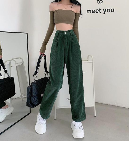 women's pants & capris s-5xl all-match corduroy 2021 autumn and winter straight high-waisted wide-leg fashionable clothing, Black;white
women's pants & capris s-5xl all-match corduroy 2021 autumn and winter straight high-waisted wide-leg fashionable clothing, Black;white