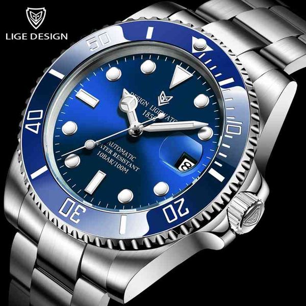 2021 lige men watch 316l steel automatic mechanical tourbillon clock fashion 100m waterproof luminous watches movement, Silver
2021 lige men watch 316l steel automatic mechanical tourbillon clock fashion 100m waterproof luminous watches movement, Silver