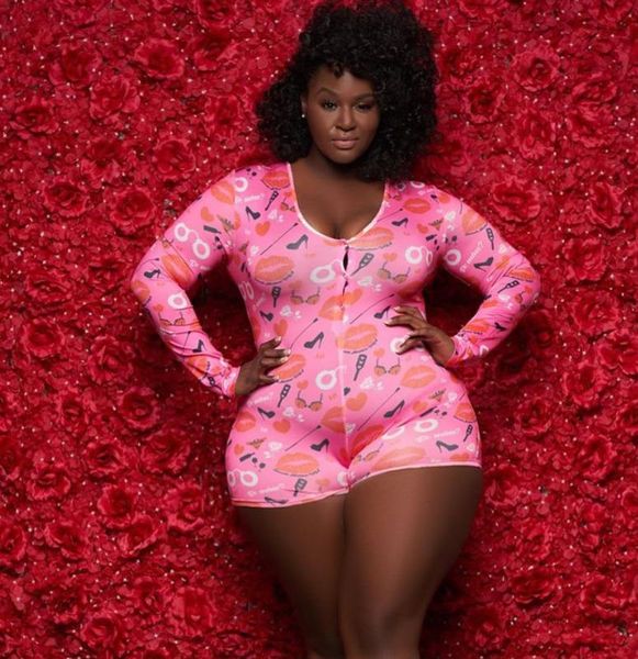 designer women jumpsuits long sleeve nightwear cartoon printed shorts button jumpsuit casual ladies plus size home wear rompers dhl, Black;white
designer women jumpsuits long sleeve nightwear cartoon printed shorts button jumpsuit casual ladies plus size home wear rompers dhl, Black;white