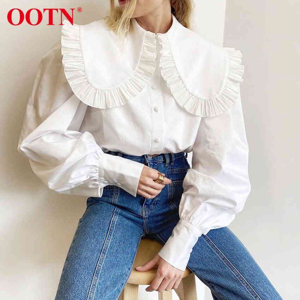 ootn spring casual black women blouse lantern sleeve white oversize collar shirt office ladies ruffles blouse cotton 210413
ootn spring casual black women blouse lantern sleeve white oversize collar shirt office ladies ruffles blouse cotton 210413