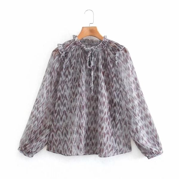 spring women digital printing chiffon smock long sleeve shirt female ruffled collar blouse casual lady loose blusas s8636 210430, White
spring women digital printing chiffon smock long sleeve shirt female ruffled collar blouse casual lady loose blusas s8636 210430, White