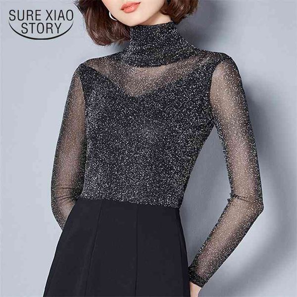 spring women blouse solid color long sleeve turtleneck shirt lace shiny silk bottoming fashion blusas 210421, White
spring women blouse solid color long sleeve turtleneck shirt lace shiny silk bottoming fashion blusas 210421, White