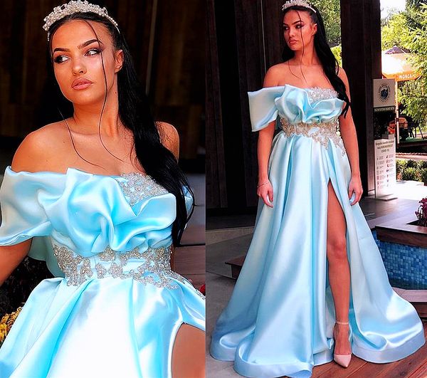 2021 plus size arabic aso ebi stylish beaded crystals prom dresses high split satin evening formal party second reception bridesmaid gowns d, Black
2021 plus size arabic aso ebi stylish beaded crystals prom dresses high split satin evening formal party second reception bridesmaid gowns d, Black