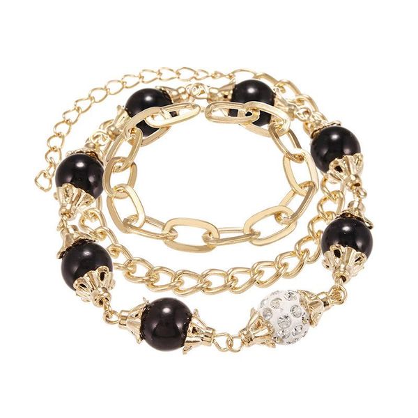 beaded, strands selling retro multi-layer alloy chain bracelet female personality geometric diamond black and white beaded hand
beaded, strands selling retro multi-layer alloy chain bracelet female personality geometric diamond black and white beaded hand