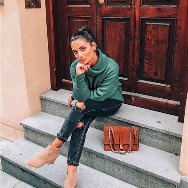 women's sweaters autumn and winter turtleneck sweater loose knit long sleeve high neck fashion casual sweater 6m2c, White;black
women's sweaters autumn and winter turtleneck sweater loose knit long sleeve high neck fashion casual sweater 6m2c, White;black